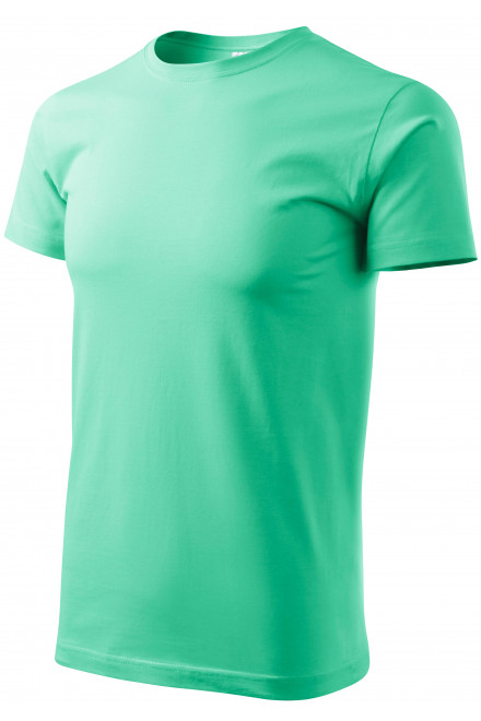 Levné tričko vyšší gramáže unisex, mátová, levná trička s krátkými rukávy