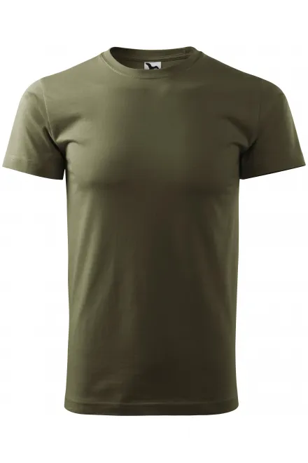 Levné tričko vyšší gramáže unisex - military, XS