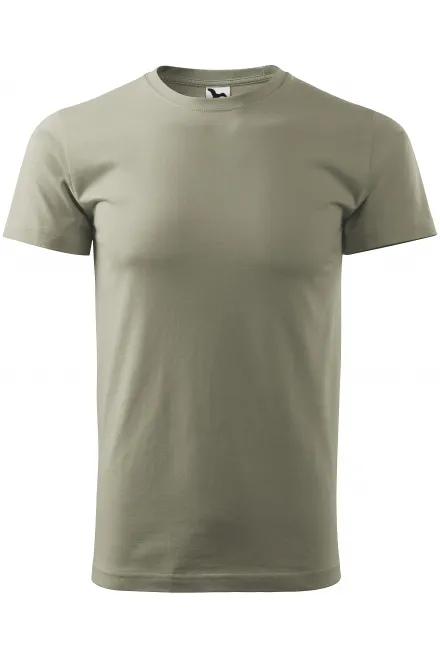 Levné tričko vyšší gramáže unisex - svetlá khaki, XS