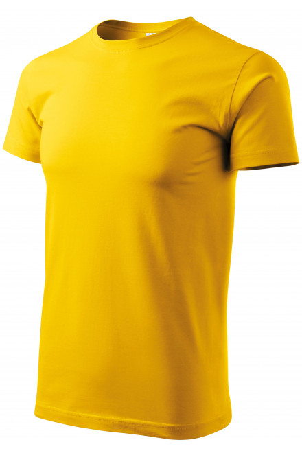 Levné tričko vyšší gramáže unisex, žlutá