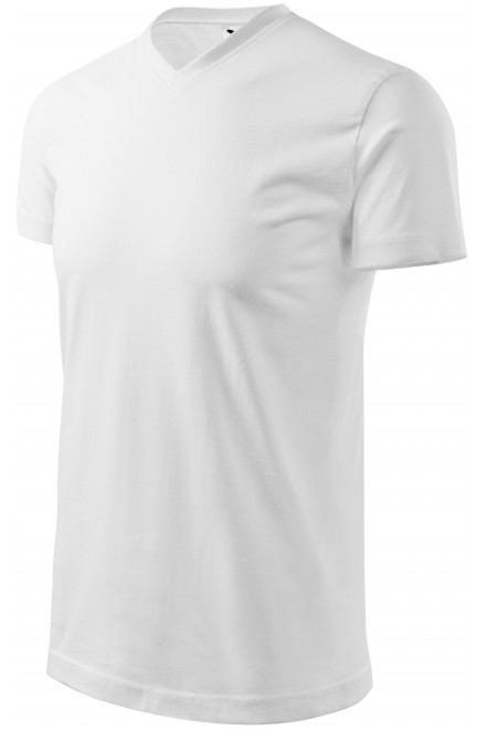 Levné triko s krátkým rukávem, hrubší, bílá, levná trička s krátkými rukávy