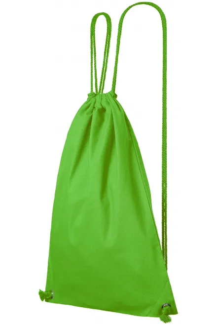 Levný bavlněný lehký batoh, jablkově zelená