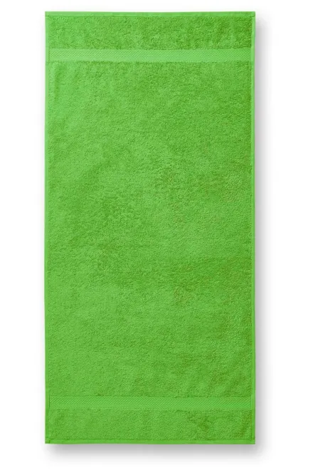 Levný bavlněný ručník hrubší, jablkově zelená