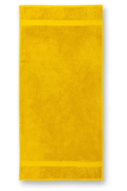 Levný bavlněný ručník hrubší, žlutá