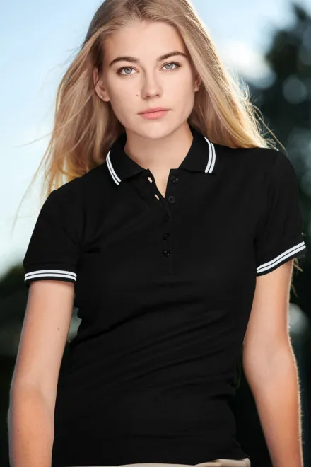 Levná dámská polokošile kontrastní, černá