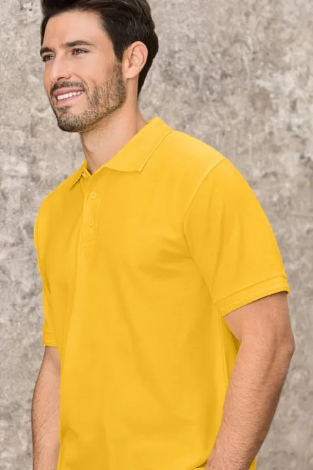 Levná pánská volná polokošile, žlutá