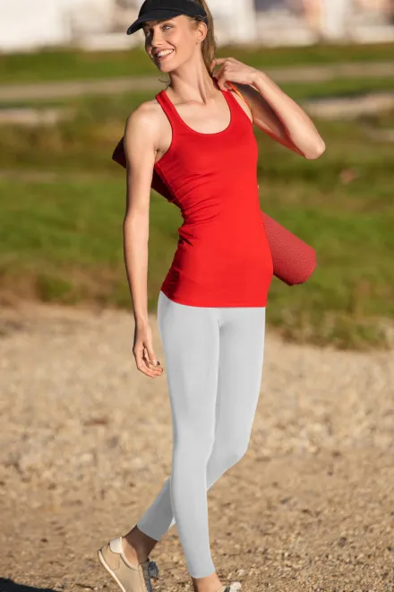 Levné dámské legíny, bílá