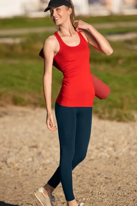 Levné dámské legíny, tmavomodrá