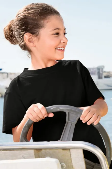 Levné dětské tričko klasické, černá