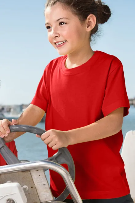 Levné dětské tričko klasické, červená