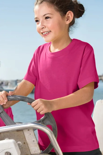 Levné dětské tričko klasické, purpurová