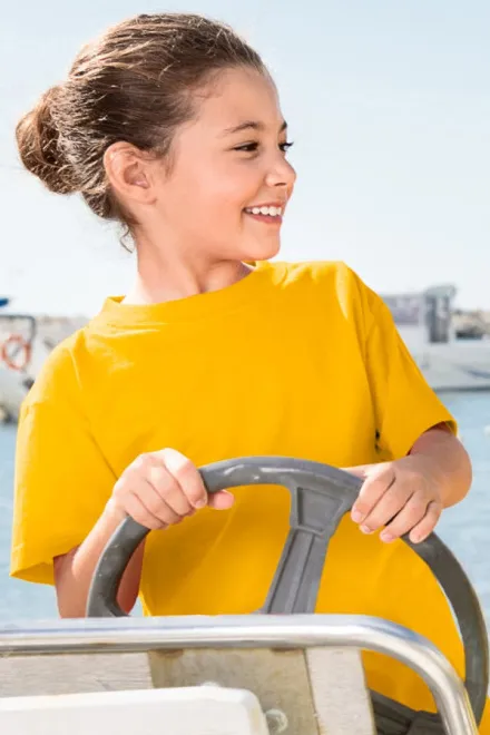 Levné dětské tričko klasické, žlutá