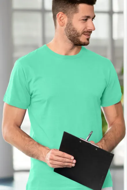 Levné odolné pánské tričko, mátová