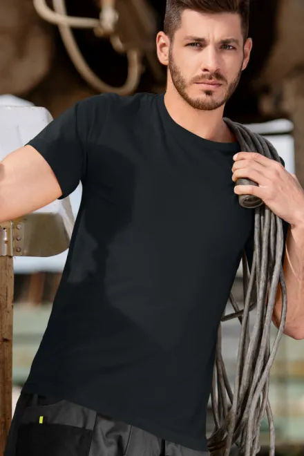 Levné odolné pánské tričko tlustší, ebony gray