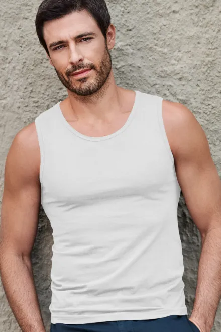 Levné pánské tílko, bílá
