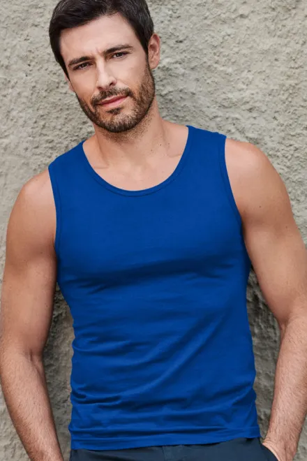 Levné pánské tílko, kráľovská modrá
