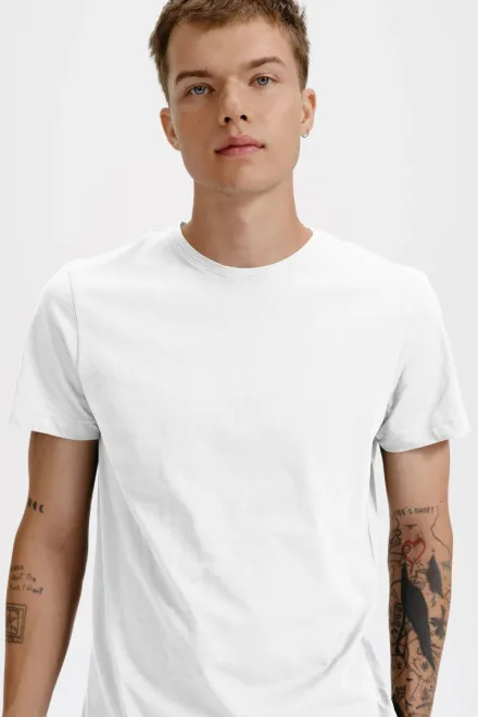 Pánské triko, organická bavlna, bílá