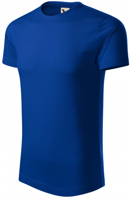 Pánské triko, organická bavlna, kráľovská modrá, levná trička s krátkými rukávy