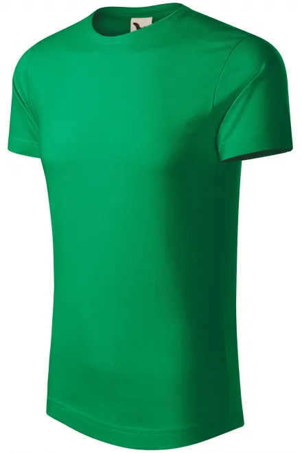 Pánské triko, organická bavlna, trávově zelená