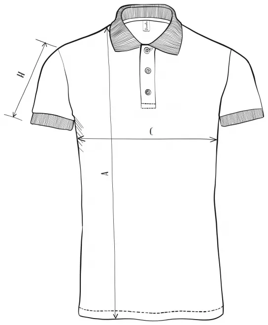 Levná pohodlná pánská polokošile - tabulka velikostí