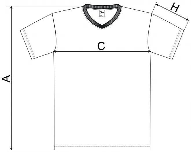 Levné pánské přiléhavé tričko - tabulka velikostí