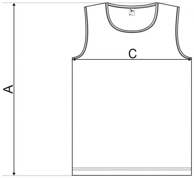 Levné pánské tílko - tabulka velikostí